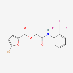 molecular formula C14H9BrF3NO4 B2959354 {[2-(Trifluoromethyl)phenyl]carbamoyl}methyl 5-bromofuran-2-carboxylate CAS No. 848597-50-2