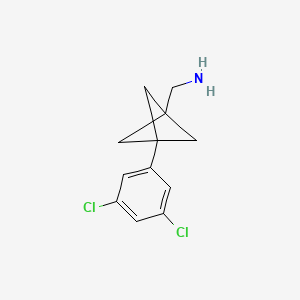 molecular formula C12H13Cl2N B2959357 [3-(3,5-Dichlorophenyl)-1-bicyclo[1.1.1]pentanyl]methanamine CAS No. 2287318-49-2