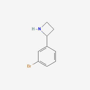 molecular formula C9H10BrN B2959359 2-(3-Bromophenyl)azetidine CAS No. 1270556-17-6