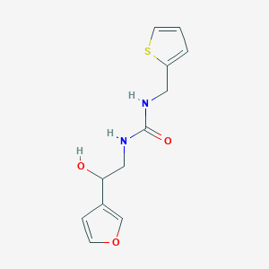 molecular formula C12H14N2O3S B2959367 1-(2-(Furan-3-yl)-2-hydroxyethyl)-3-(thiophen-2-ylmethyl)urea CAS No. 1396869-93-4