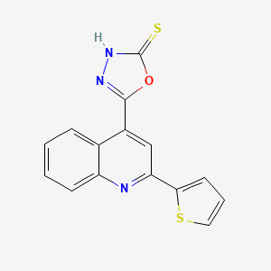 5-[2-(Thiophen-2-yl)quinolin-4-yl]-1,3,4-oxadiazole-2-thiol