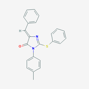 molecular formula C23H18N2OS B295938 5-benzylidene-3-(4-methylphenyl)-2-(phenylsulfanyl)-3,5-dihydro-4H-imidazol-4-one 