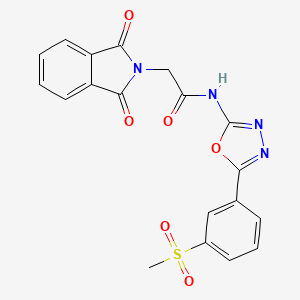 2-(1,3-dioxoisoindolin-2-yl)-N-(5-(3-(methylsulfonyl)phenyl)-1,3,4-oxadiazol-2-yl)acetamide