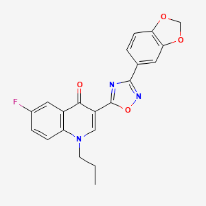 3-[3-(1,3-benzodioxol-5-yl)-1,2,4-oxadiazol-5-yl]-6-fluoro-1-propylquinolin-4(1H)-one