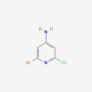molecular formula C5H4BrClN2 B2959392 2-Bromo-6-chloropyridin-4-amine CAS No. 1060815-59-9