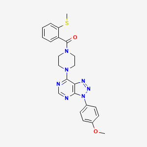 molecular formula C23H23N7O2S B2959394 (4-(3-(4-methoxyphenyl)-3H-[1,2,3]triazolo[4,5-d]pyrimidin-7-yl)piperazin-1-yl)(2-(methylthio)phenyl)methanone CAS No. 920204-98-4