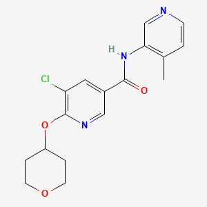 5-chloro-N-(4-methylpyridin-3-yl)-6-((tetrahydro-2H-pyran-4-yl)oxy)nicotinamide
