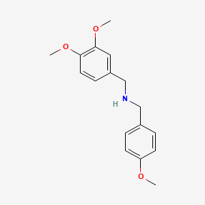 molecular formula C17H21NO3 B2959407 N-(3,4-dimethoxybenzyl)-N-(4-methoxybenzyl)amine CAS No. 418777-21-6