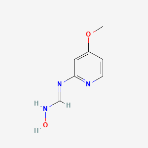 molecular formula C7H9N3O2 B2959415 (E)-N-hydroxy-N'-(4-methoxypyridin-2-yl)methanimidamide CAS No. 2044946-94-1