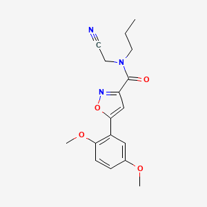 molecular formula C17H19N3O4 B2959420 N-(cyanomethyl)-5-(2,5-dimethoxyphenyl)-N-propyl-1,2-oxazole-3-carboxamide CAS No. 1311898-28-8