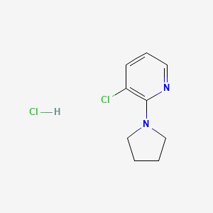 molecular formula C9H12Cl2N2 B2959421 3-Chloro-2-(pyrrolidin-1-yl)pyridine hydrochloride CAS No. 2034352-33-3