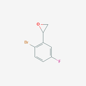 molecular formula C8H6BrFO B2959422 2-(2-Bromo-5-fluorophenyl)oxirane CAS No. 1696361-54-2