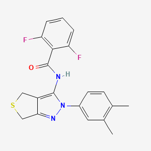 molecular formula C20H17F2N3OS B2959425 N-(2-(3,4-dimethylphenyl)-4,6-dihydro-2H-thieno[3,4-c]pyrazol-3-yl)-2,6-difluorobenzamide CAS No. 681269-40-9