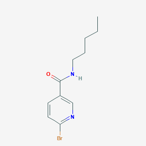 molecular formula C11H15BrN2O B2959426 6-bromo-N-pentylpyridine-3-carboxamide CAS No. 1376311-83-9