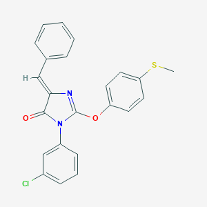 5-benzylidene-3-(3-chlorophenyl)-2-[4-(methylsulfanyl)phenoxy]-3,5-dihydro-4H-imidazol-4-one