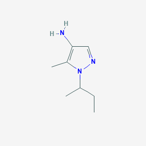 molecular formula C8H15N3 B2959442 1-(butan-2-yl)-5-methyl-1H-pyrazol-4-amine CAS No. 1006453-84-4