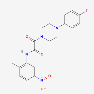 molecular formula C19H19FN4O4 B2959445 2-[4-(4-fluorophenyl)piperazin-1-yl]-N-(2-methyl-5-nitrophenyl)-2-oxoacetamide CAS No. 899974-97-1