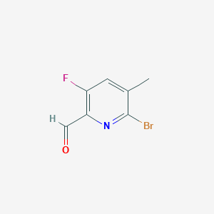 molecular formula C7H5BrFNO B2959449 6-溴-3-氟-5-甲基吡啶-2-甲醛 CAS No. 2567501-99-7