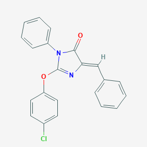 molecular formula C22H15ClN2O2 B295946 (5Z)-5-benzylidene-2-(4-chlorophenoxy)-3-phenylimidazol-4-one 