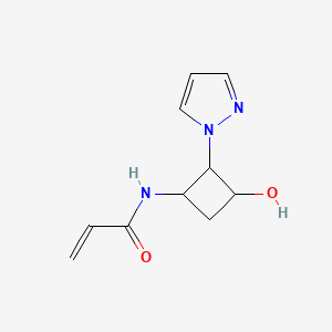 molecular formula C10H13N3O2 B2959461 N-(3-Hydroxy-2-pyrazol-1-ylcyclobutyl)prop-2-enamide CAS No. 2411266-27-6