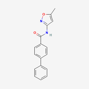 molecular formula C17H14N2O2 B2959470 N-(5-methyl-1,2-oxazol-3-yl)-4-phenylbenzamide CAS No. 349621-65-4