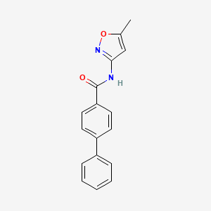 molecular formula C17H14N2O2 B2959470 N-(5-methyl-1,2-oxazol-3-yl)-[1,1'-biphenyl]-4-carboxamide 