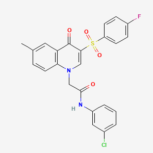N-(3-chlorophenyl)-2-[3-(4-fluorophenyl)sulfonyl-6-methyl-4-oxoquinolin-1-yl]acetamide