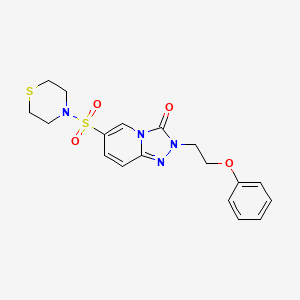 2-(2-phenoxyethyl)-6-(thiomorpholin-4-ylsulfonyl)[1,2,4]triazolo[4,3-a]pyridin-3(2H)-one