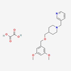 molecular formula C23H30N2O7 B2959497 3-((4-(((3,5-Dimethoxybenzyl)oxy)methyl)piperidin-1-yl)methyl)pyridine oxalate CAS No. 1396807-00-3