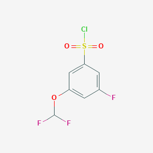 3-(Difluoromethoxy)-5-fluorobenzene-1-sulfonyl chloride