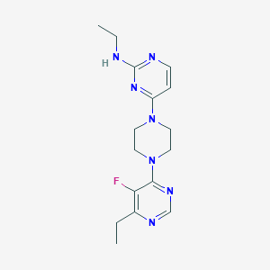 N-Ethyl-4-[4-(6-ethyl-5-fluoropyrimidin-4-yl)piperazin-1-yl]pyrimidin-2-amine