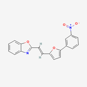 2-[(E)-2-[5-(3-nitrophenyl)furan-2-yl]ethenyl]-1,3-benzoxazole