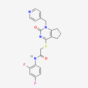N-(2,4-difluorophenyl)-2-((2-oxo-1-(pyridin-4-ylmethyl)-2,5,6,7-tetrahydro-1H-cyclopenta[d]pyrimidin-4-yl)thio)acetamide