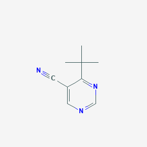 molecular formula C9H11N3 B2959519 4-Tert-butylpyrimidine-5-carbonitrile CAS No. 1823919-09-0