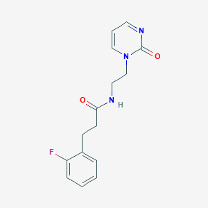 3-(2-fluorophenyl)-N-(2-(2-oxopyrimidin-1(2H)-yl)ethyl)propanamide