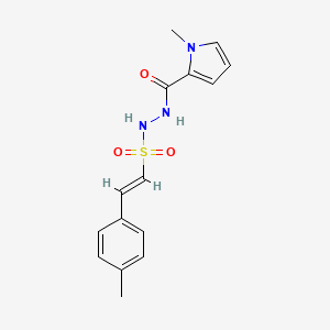 molecular formula C15H17N3O3S B2959531 1-甲基-N'-[(E)-2-(4-甲基苯基)乙烯基]磺酰基吡咯-2-碳酰肼 CAS No. 1259236-11-7