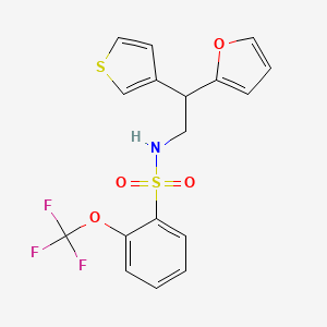 N-(2-(furan-2-yl)-2-(thiophen-3-yl)ethyl)-2-(trifluoromethoxy)benzenesulfonamide