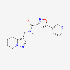 molecular formula C17H17N5O2 B2959539 5-(pyridin-3-yl)-N-((4,5,6,7-tetrahydropyrazolo[1,5-a]pyridin-3-yl)methyl)isoxazole-3-carboxamide CAS No. 2034246-01-8