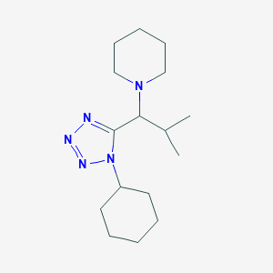 molecular formula C16H29N5 B295954 1-[1-(1-cyclohexyl-1H-tetraazol-5-yl)-2-methylpropyl]piperidine 