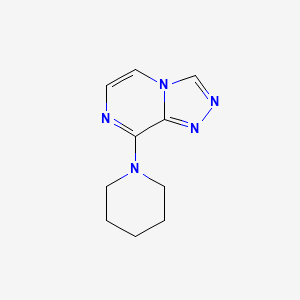 molecular formula C10H13N5 B2959542 1-{[1,2,4]Triazolo[4,3-a]pyrazin-8-yl}piperidine CAS No. 1878022-44-6