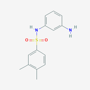 molecular formula C14H16N2O2S B2959544 N-(3-aminophenyl)-3,4-dimethylbenzenesulfonamide CAS No. 790681-58-2