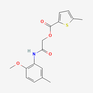 molecular formula C16H17NO4S B2959569 [(2-Methoxy-5-methylphenyl)carbamoyl]methyl 5-methylthiophene-2-carboxylate CAS No. 387854-78-6