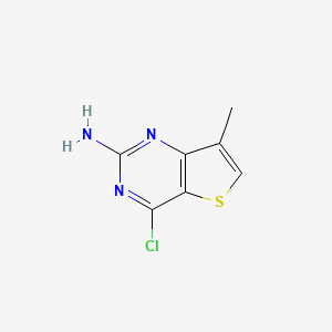 molecular formula C7H6ClN3S B2959576 4-Chloro-7-methylthieno[3,2-D]pyrimidin-2-amine CAS No. 2102411-15-2
