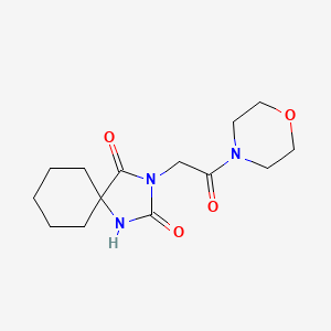 molecular formula C14H21N3O4 B2959577 3-(2-Morpholino-2-oxoethyl)-1,3-diazaspiro[4.5]decane-2,4-dione CAS No. 733791-48-5