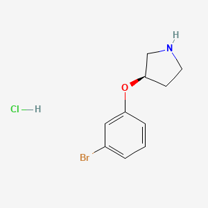 molecular formula C10H13BrClNO B2959578 (R)-3-(3-Bromo-phenoxy)-pyrrolidine hydrochloride CAS No. 1187927-52-1; 1260619-16-6