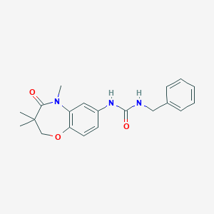 molecular formula C20H23N3O3 B2959587 1-Benzyl-3-(3,3,5-trimethyl-4-oxo-2,3,4,5-tetrahydrobenzo[b][1,4]oxazepin-7-yl)urea CAS No. 1170383-39-7