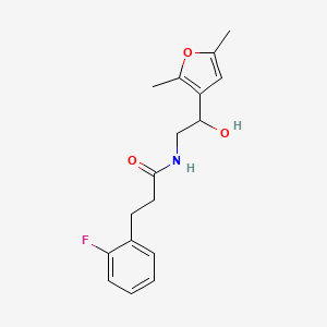 molecular formula C17H20FNO3 B2959595 N-(2-(2,5-dimethylfuran-3-yl)-2-hydroxyethyl)-3-(2-fluorophenyl)propanamide CAS No. 2310015-89-3