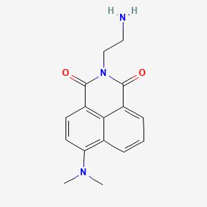 molecular formula C16H17N3O2 B2959611 2-(2-氨基乙基)-6-(二甲氨基)-1H-苯并[de]异喹啉-1,3(2H)-二酮 CAS No. 1051373-06-8
