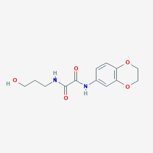 molecular formula C13H16N2O5 B2959613 N'-(2,3-dihydro-1,4-benzodioxin-6-yl)-N-(3-hydroxypropyl)oxamide CAS No. 899748-73-3