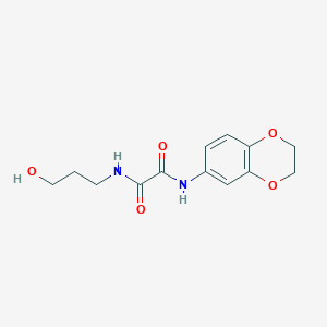 N'-(2,3-dihydro-1,4-benzodioxin-6-yl)-N-(3-hydroxypropyl)oxamide